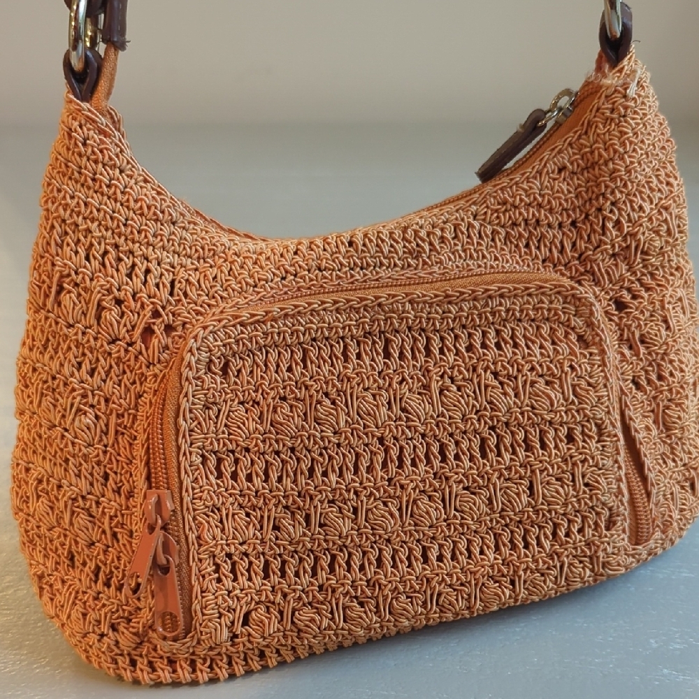 Crochet‎ Bags (2) Cream & Orange image 6
